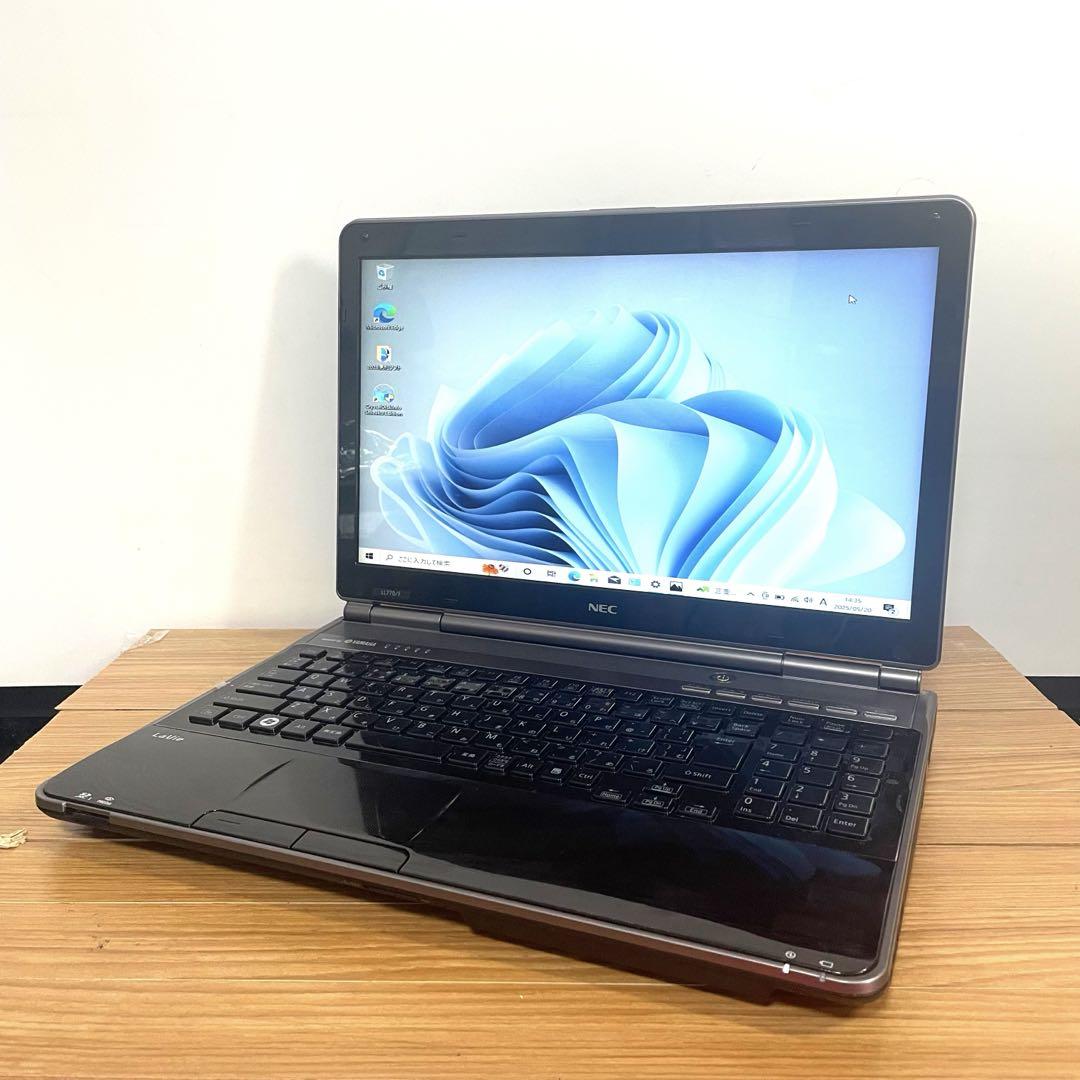 爆速i7ブラックNEC フルHDSSDメモリ8ギガwin11 オフィスブルーレイ