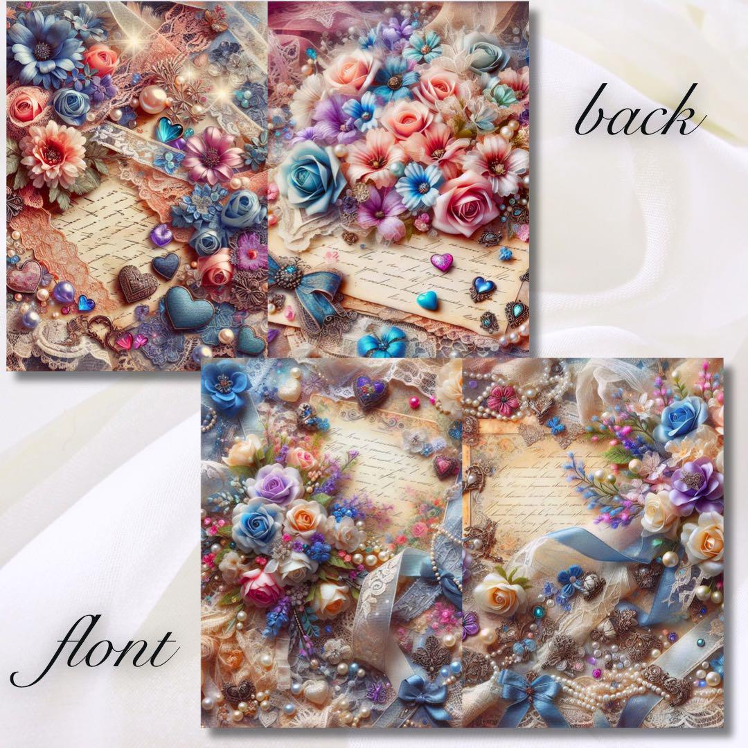 ja vintage flower 新作 デザインペーパー 60枚 デザペ