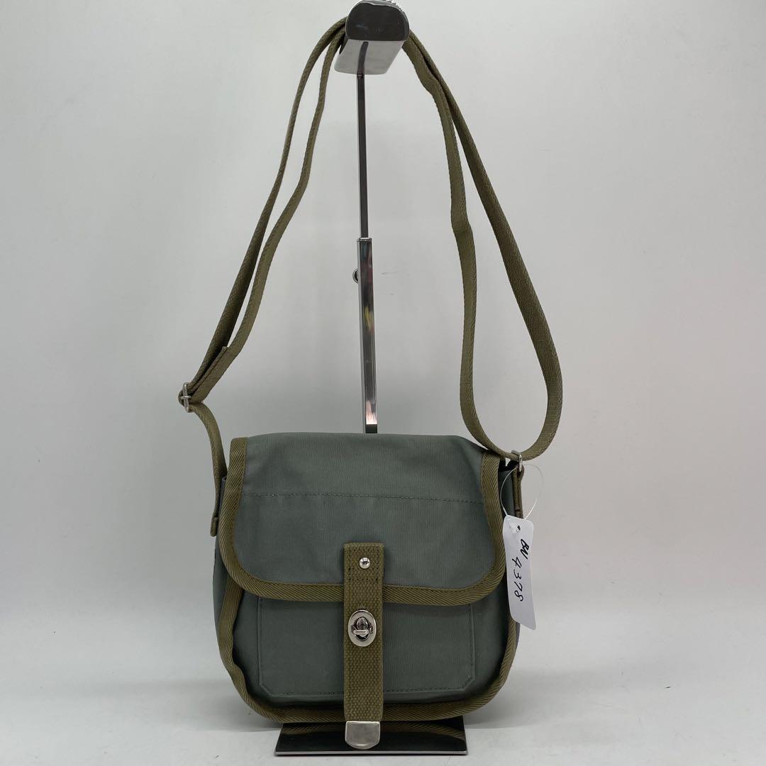 BN4378□一澤帆布 ショルダーバッグ オリーブグリーン 美品