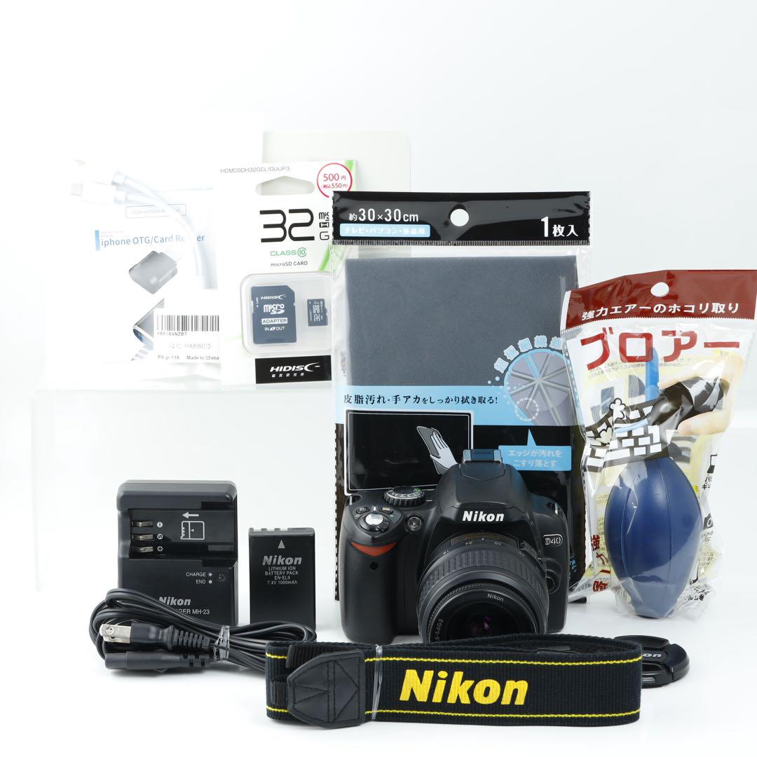 5108☆ 初心者 デジタル一眼レフ NIKON D40 ニコン スマホ転送
