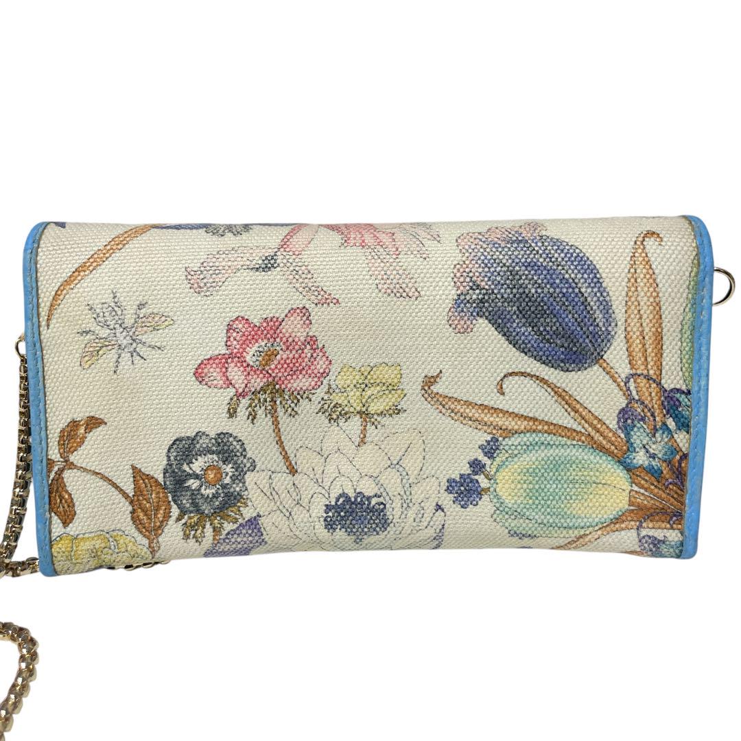 GUCCI✨限定品 フローラ ミラー キャンバス 水色 マーモント