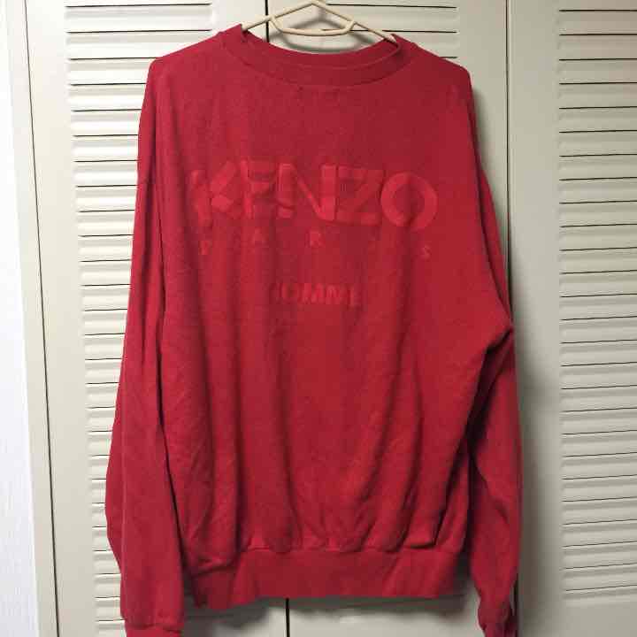 KENZO 「KENZO」 スウェットカットソー SMALL レッド レディース