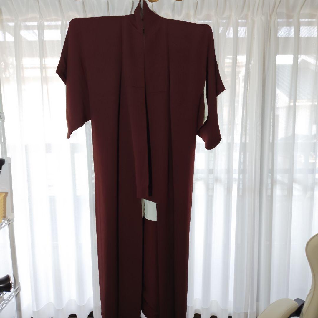 茶紫系ちりめん小紋