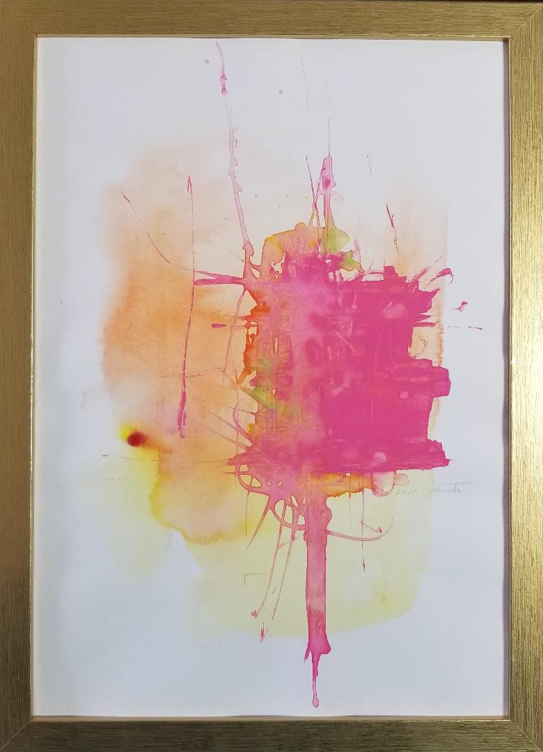 抽象画　絵画　カラー　モノクロ　インテリア　アート　A4サイズ