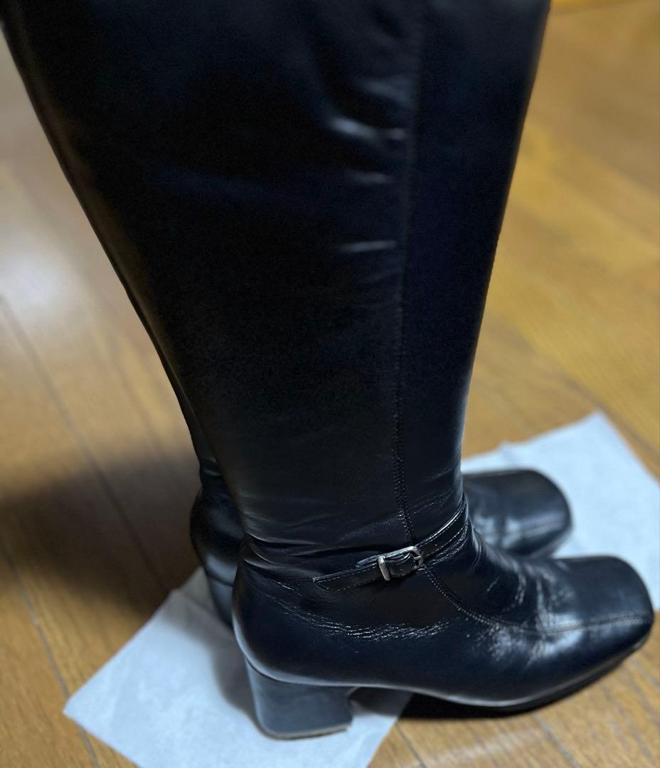 天然皮革ロングブーツ 天然皮革ロングブーツ