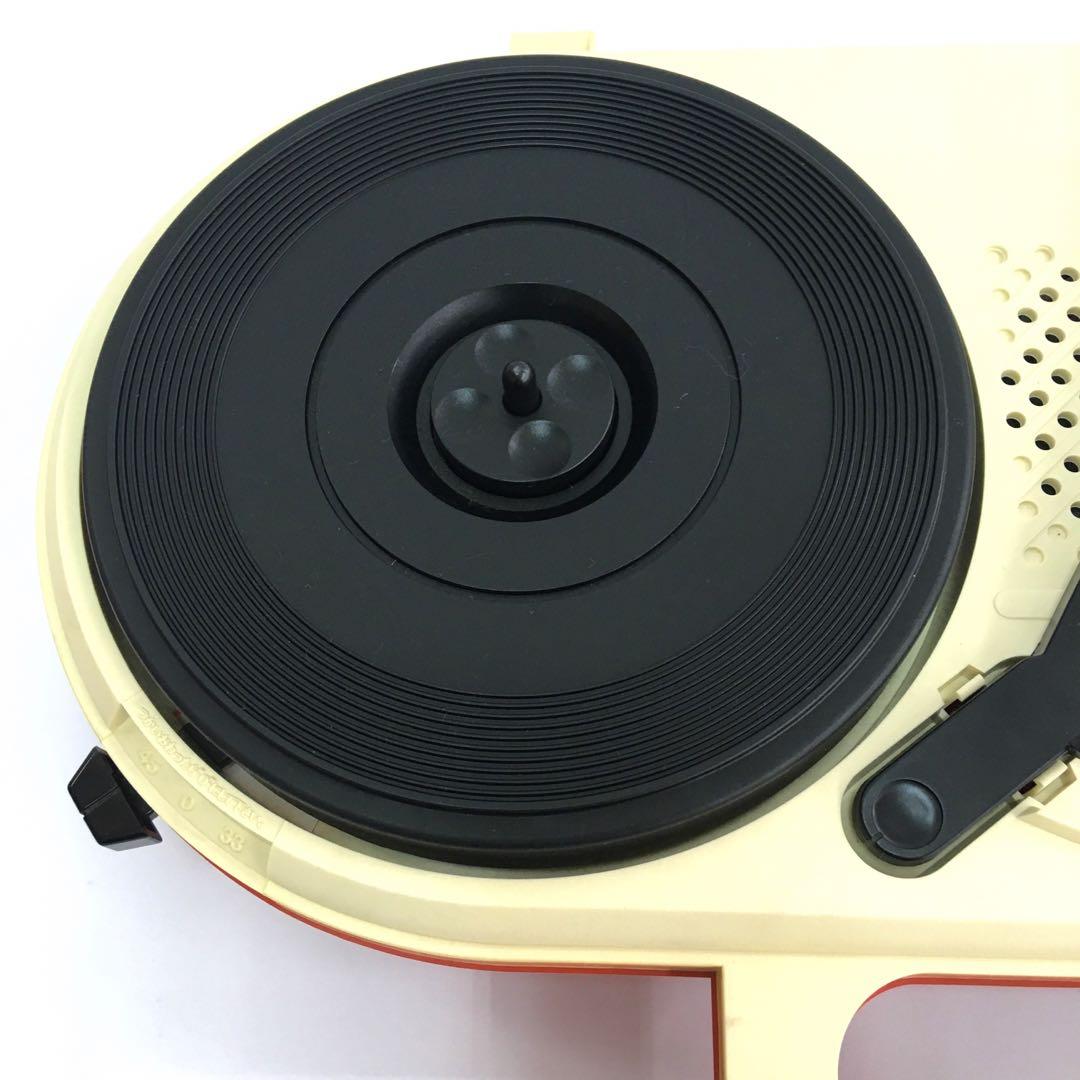 レトロ National SG-502N ラジオ・レコードプレーヤー 赤 動作品