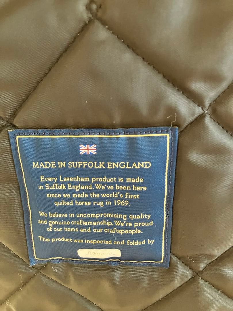 未使用品級 現行 LAVENHAM メンズ キルティングジャケット ブラックM
