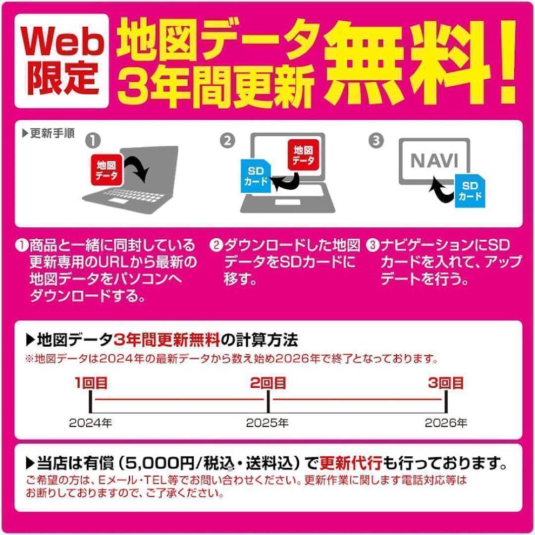 2025年度版地図搭載 7インチ ポータブルナビ るるぶデータ搭載