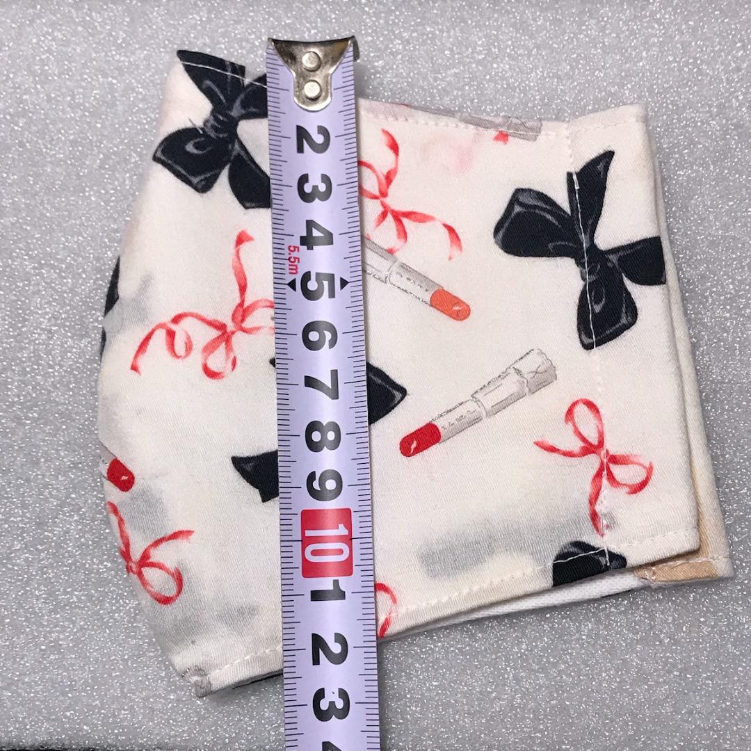 【ルージュ+リボン】ハンドメイド 大人用 立体 インナーマスク 手作り