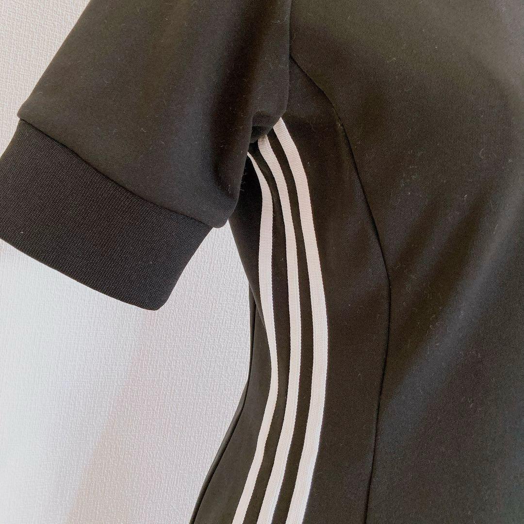 【希少品】 adidas ジャージワンピース　ゴルフウェア　Lサイズ 黒ライン白