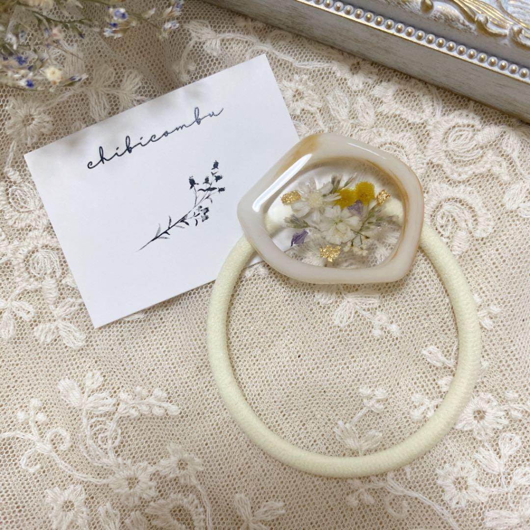 ハンドメイド ポニーフック ブローチ no.167 yJCA0-m74565289960 レジン お花 ヘアゴム 高評価通販