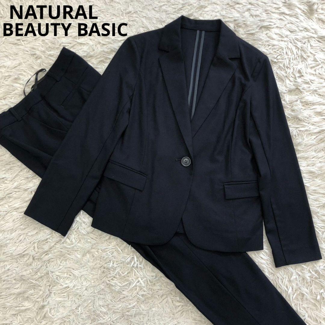 オンラインショップ BASIC BEAUTY NATURAL パンツ M 紺 セットアップ スーツ スーツ・フォーマル・ドレス