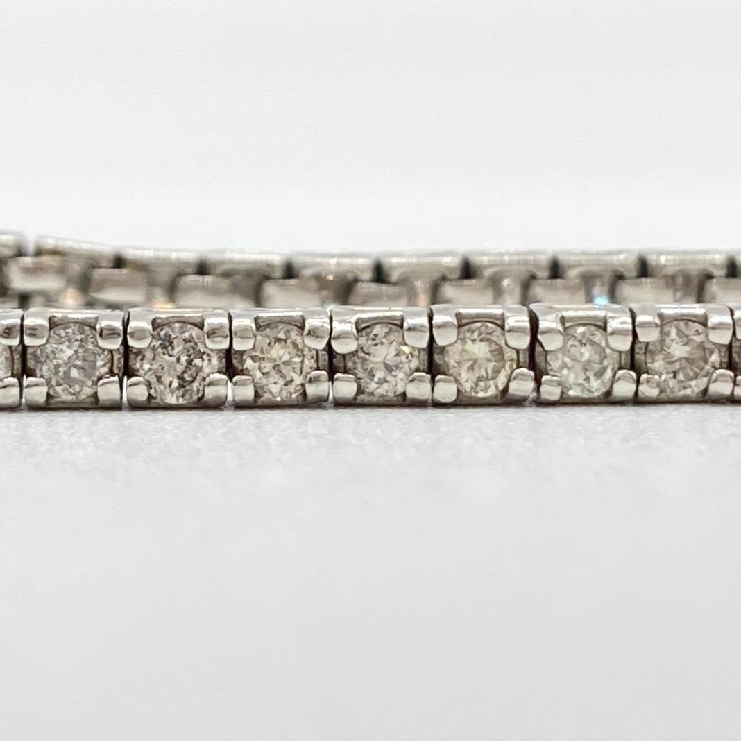 【美品】PT850 2.00ct 天然ダイヤモンド テニスブレスレット 9.2g