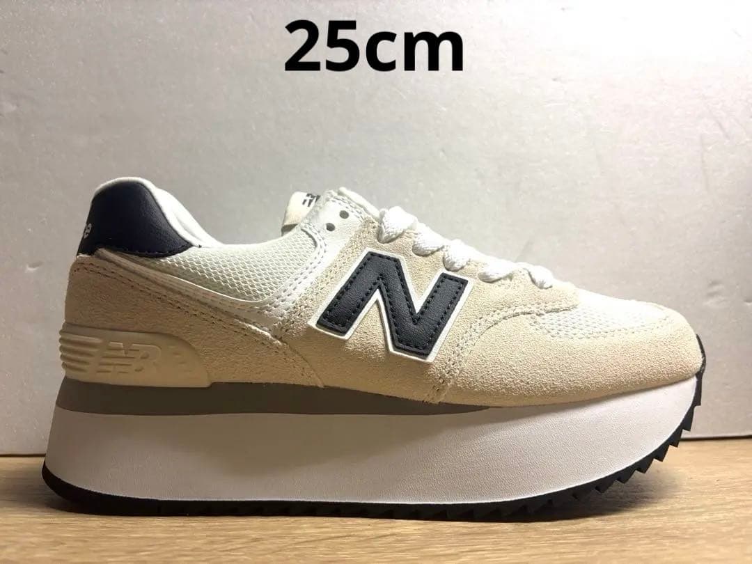 未使用 25cm B ニューバランス WL574ZAH ライトベージュ