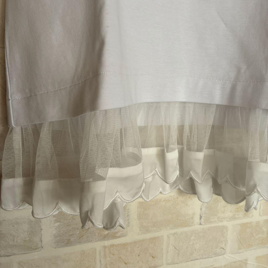 ☆新品未使用☆MUVEIL スカラップレースTシャツ 38サイズ ホワイト スカラップレースTシャツ | MUVEIL Online Shop