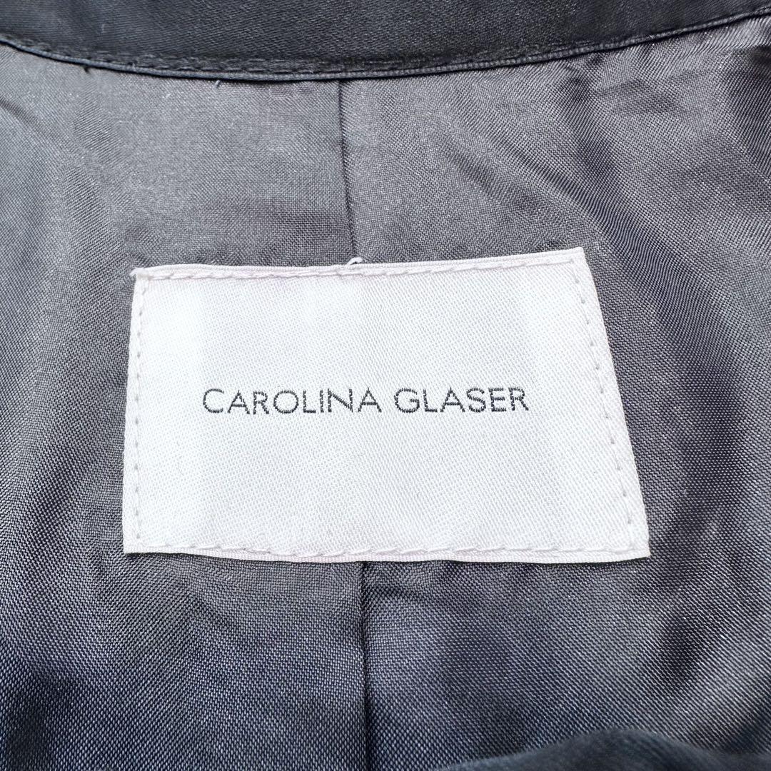 22AW✨CAROLINA GLASER キルティング配色コート ブラック