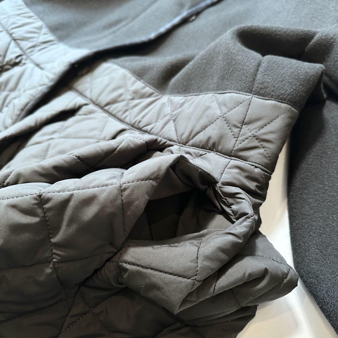 22AW✨CAROLINA GLASER キルティング配色コート ブラック