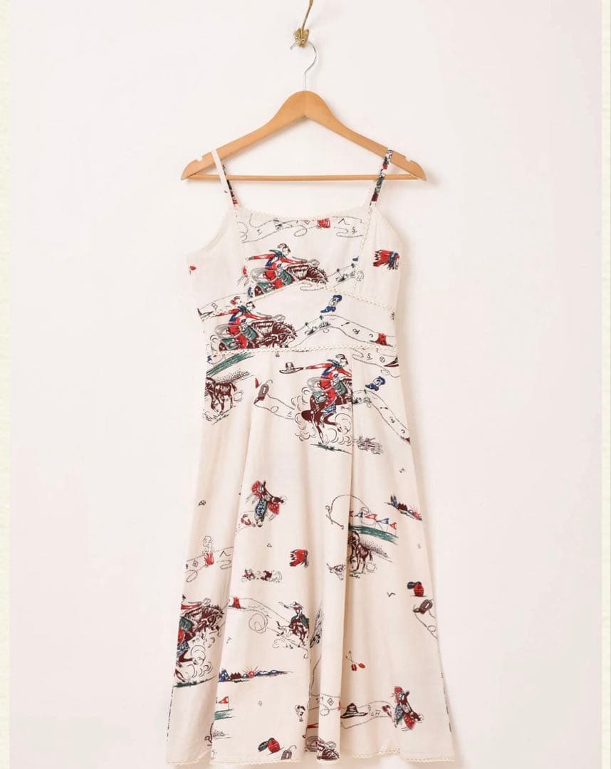 ウエスタン柄キャミワンピース