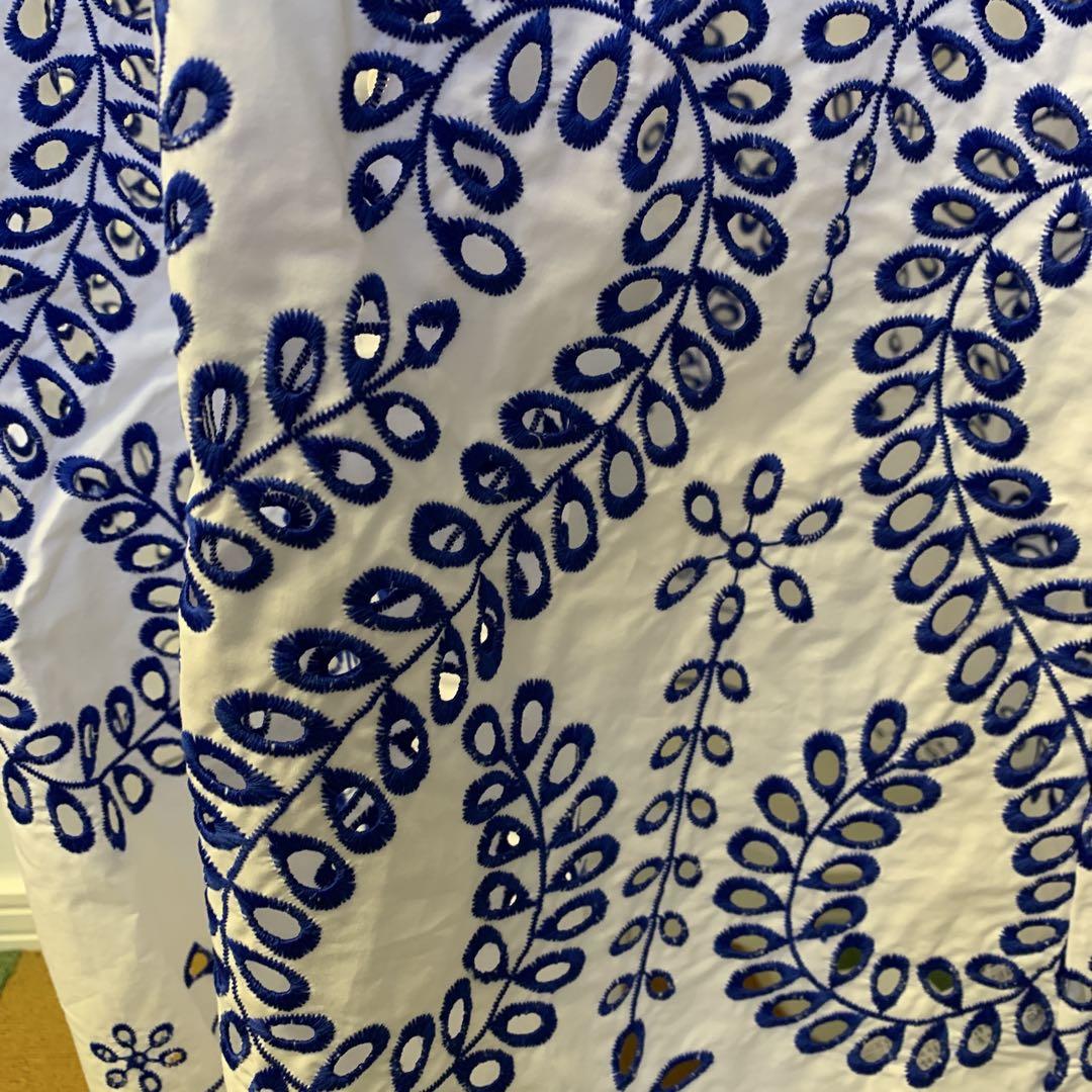 ZARA 刺繍入りホワイトシャツワンピース