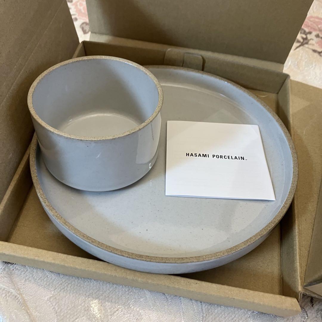 ハサミポーセリンHASAMI PORCELAIN ワンプレートセットグロスグレー