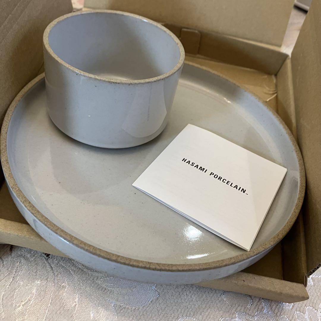 ハサミポーセリンHASAMI PORCELAIN ワンプレートセットグロスグレー