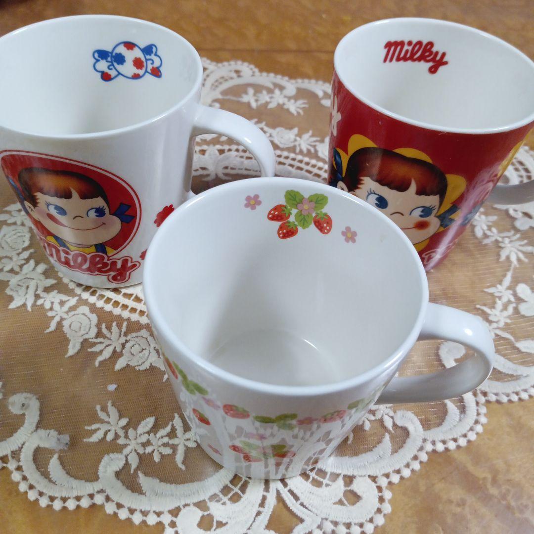 ミルキー マグカップ とマザーガーデンいちご柄カップ3個セット - メルカリ