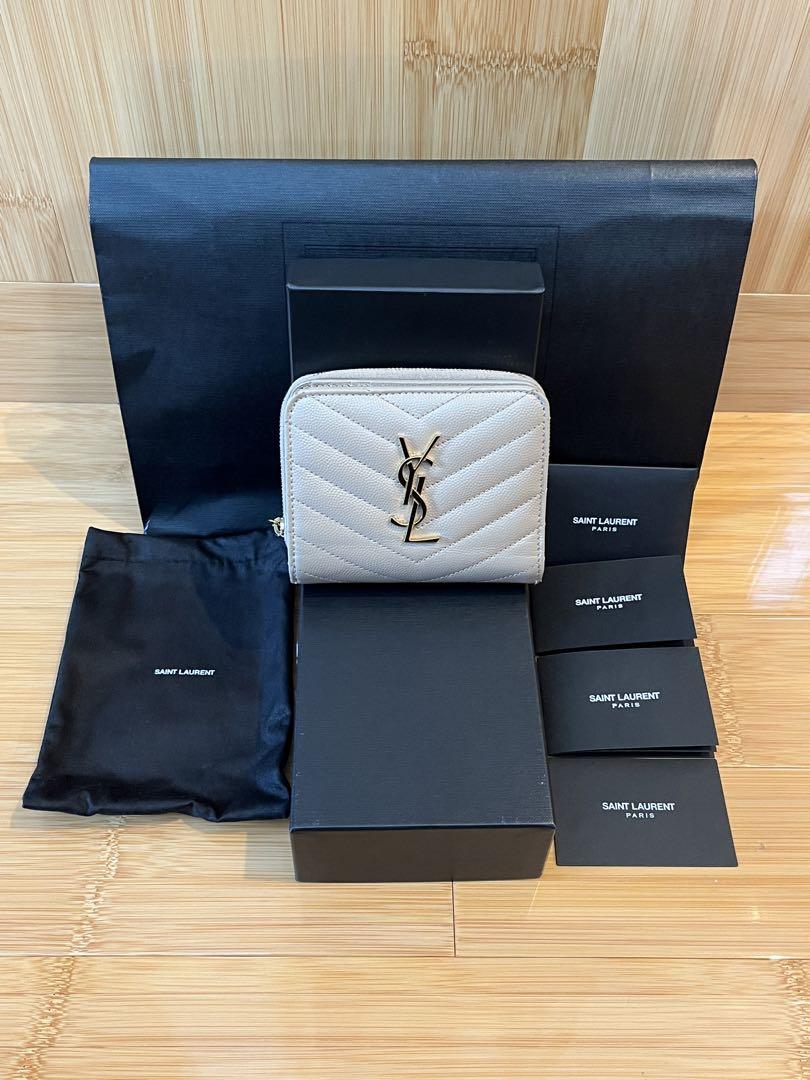 【正規店購入】SAINT LAURENT 二つ折り財布  ベージュ