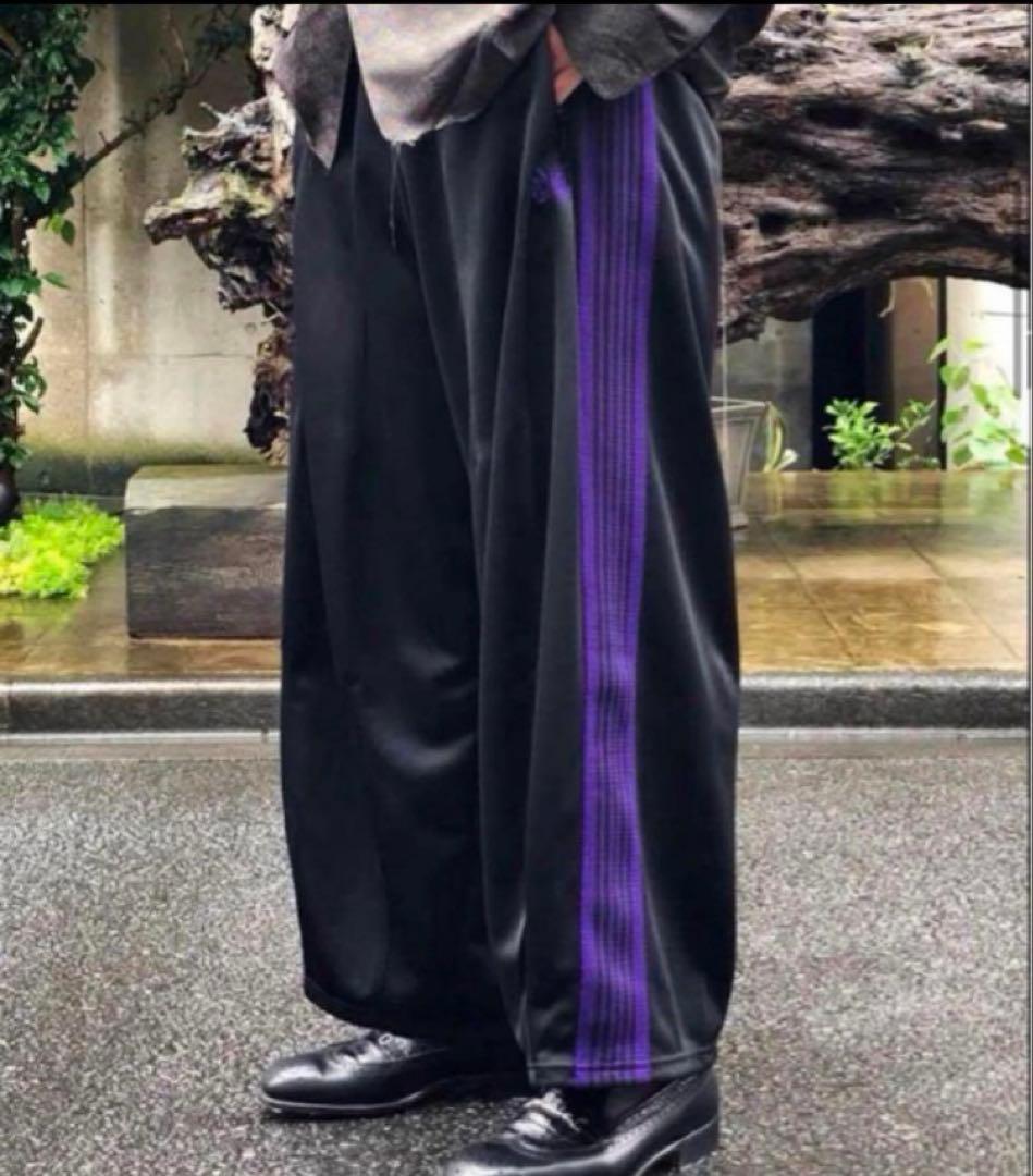 Needles ニードルズ22ss ヒザデルパンツ 黒 紫