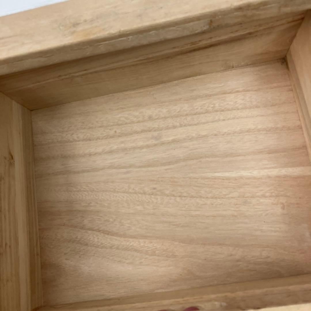 カントリー タイル張り 収納棚 4杯 収納ボックス キッチンラック 木製