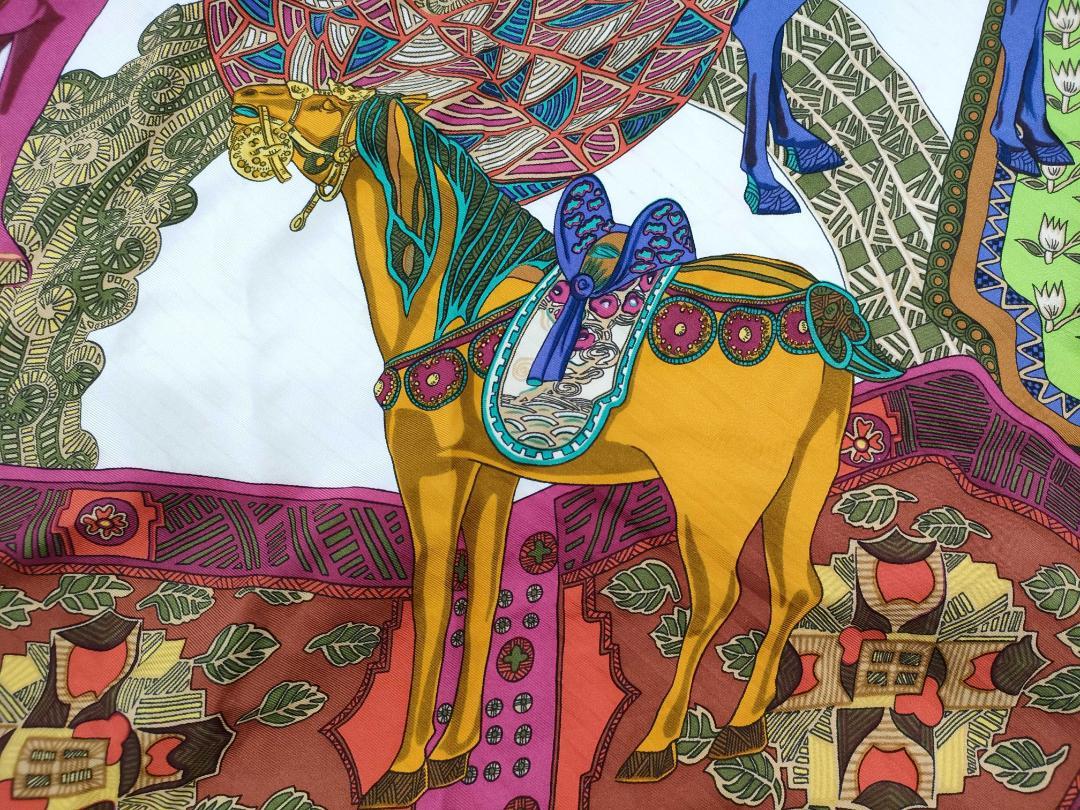 半額ストア Hermès エルメス カレ ART des STEPPES スカーフ シルク 小物