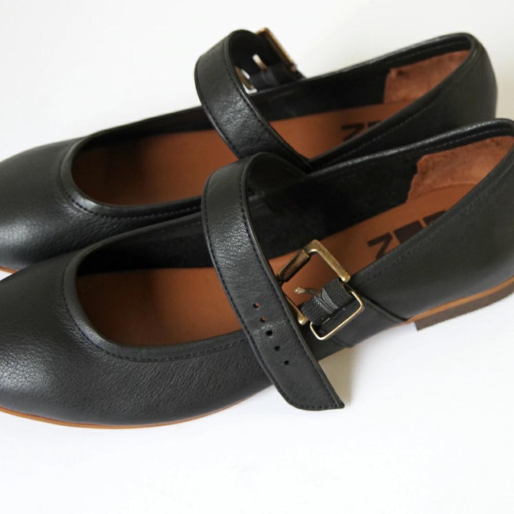 BUENO SHOES ストラップパンプス 23.0 本革 バレエシューズ