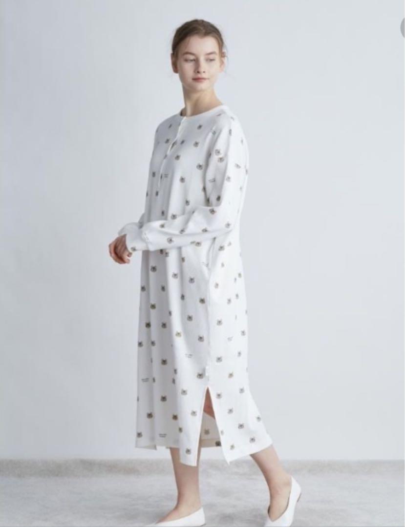 美品✨❤️ジェラートピケ×あつ森❤️ルームウェア　ワンピース まめ吉 つぶ吉 フリー