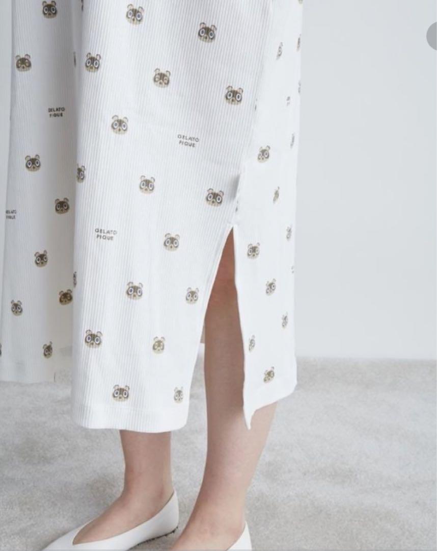 美品✨❤️ジェラートピケ×あつ森❤️ルームウェア　ワンピース まめ吉 つぶ吉 フリー