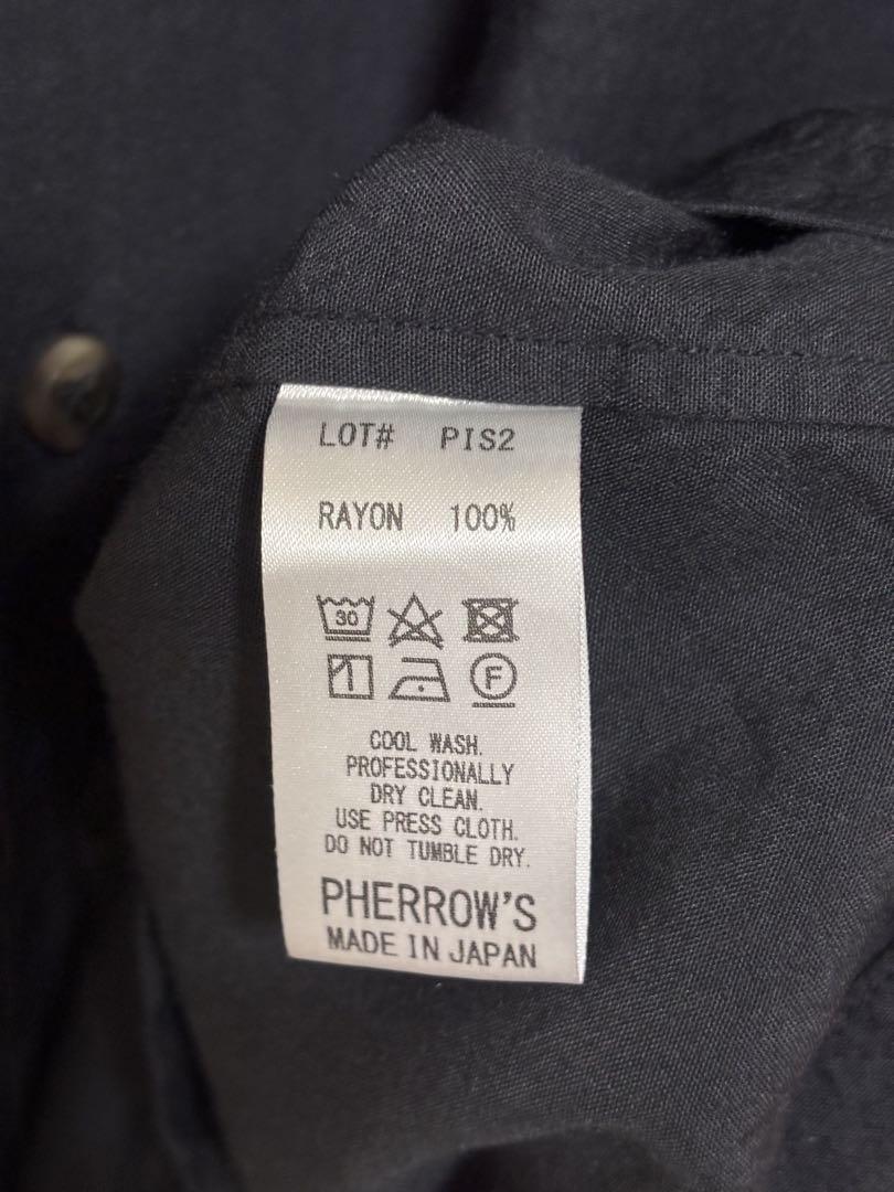 PHERROW'S レーヨン　オープンカラーシャツ　半袖　日本製　XL 44