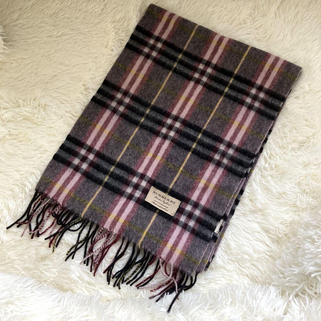 BURBERRY　バーバリー　カシミヤ100％　マフラー
