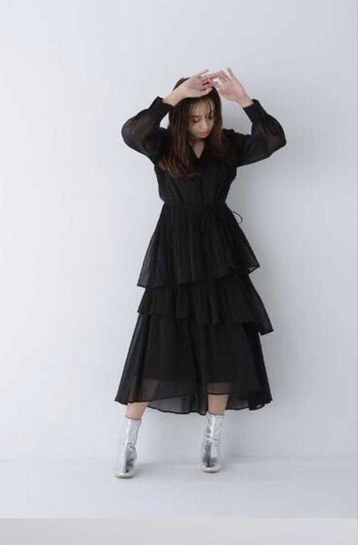 【SEAL限定商品】 NATURAL BEAUTY BASIC ティアードラメワンピース M ワンピース