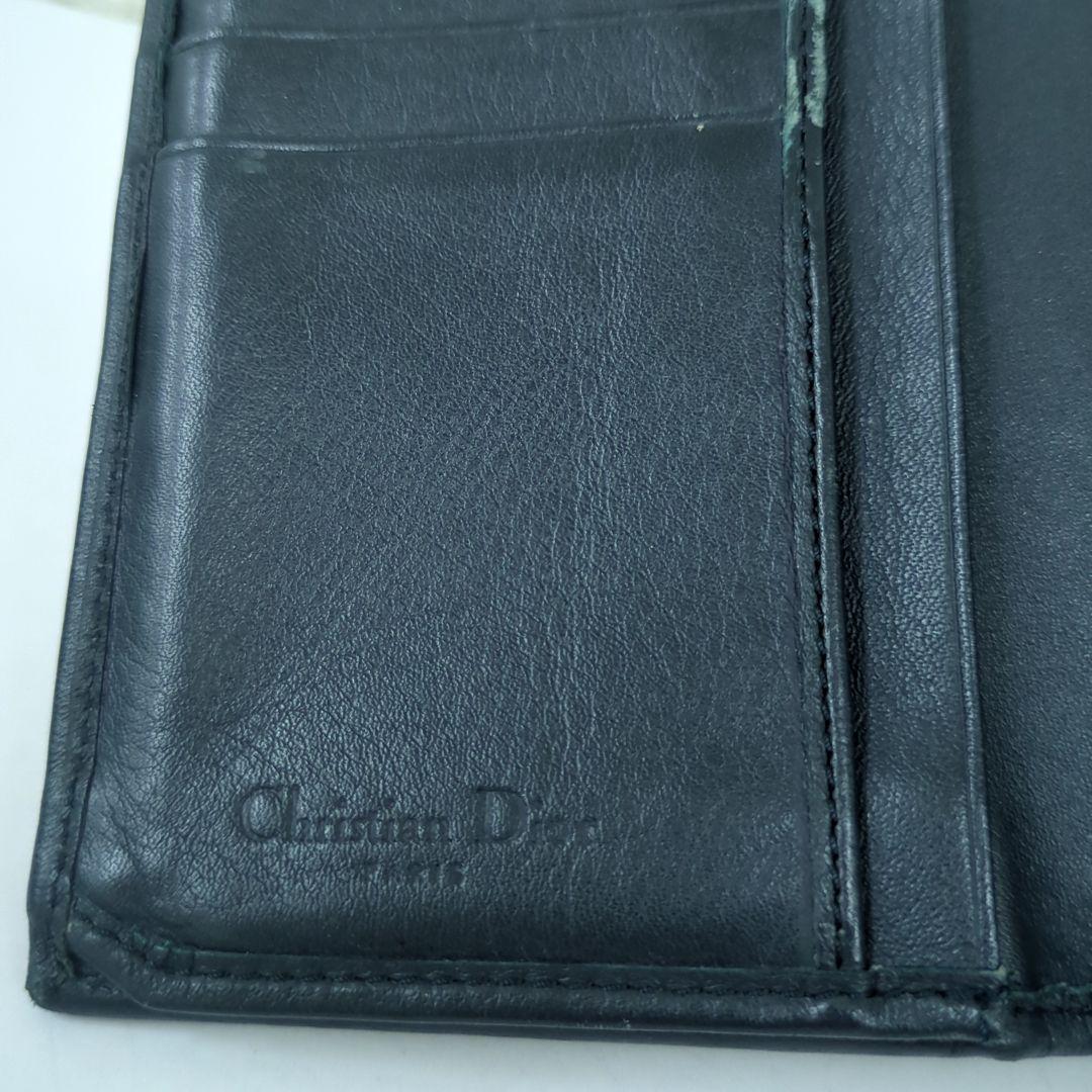 クリスチャン ディオール トロッター柄 長財布 ネイビー系 キャンバス×レザー クリスチャン ディオール トロッター柄 長財布 ネイビー系 キャンバス×レザー