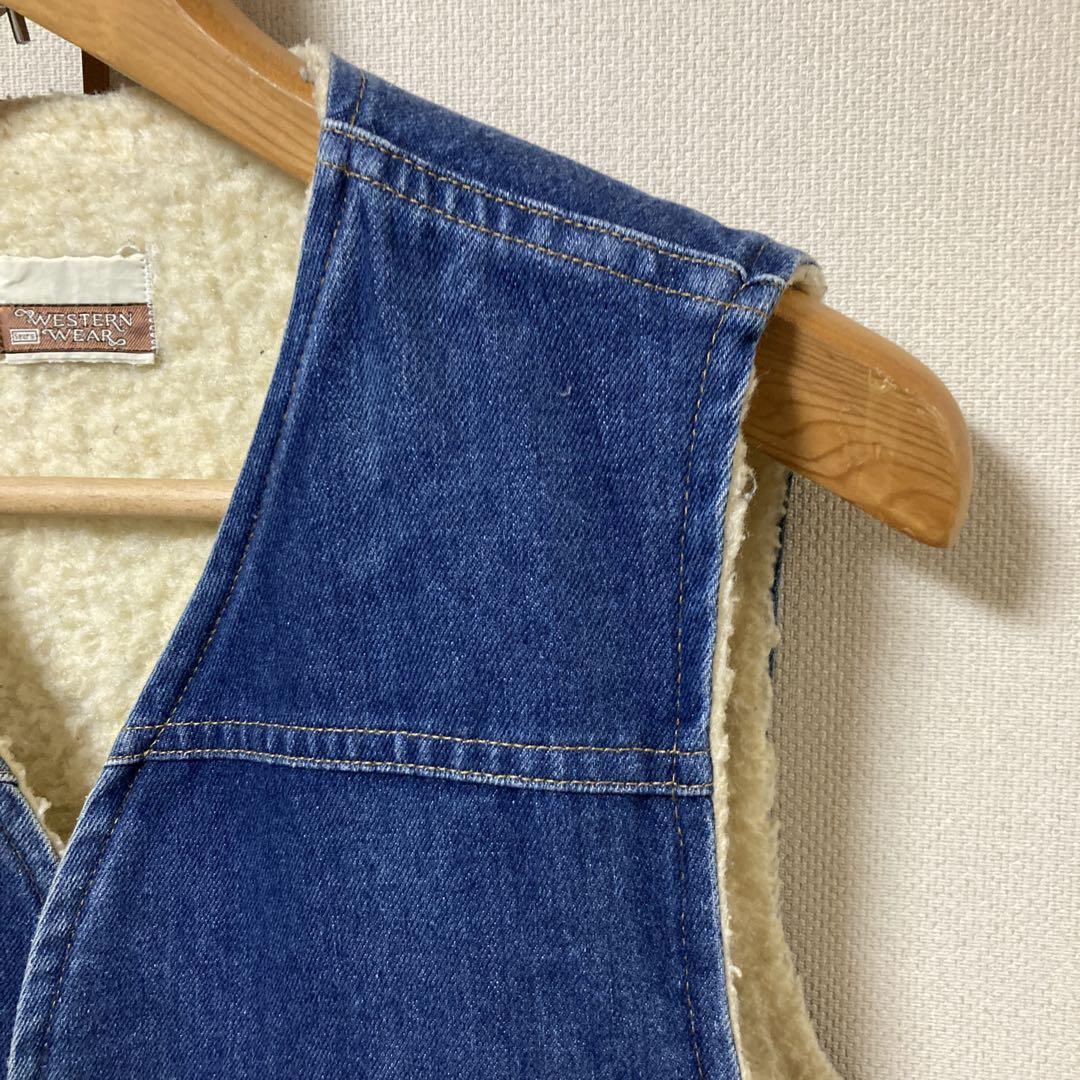 希少70s〜USA Sears ROEBUCKSヴィンテージ デニムボアベスト