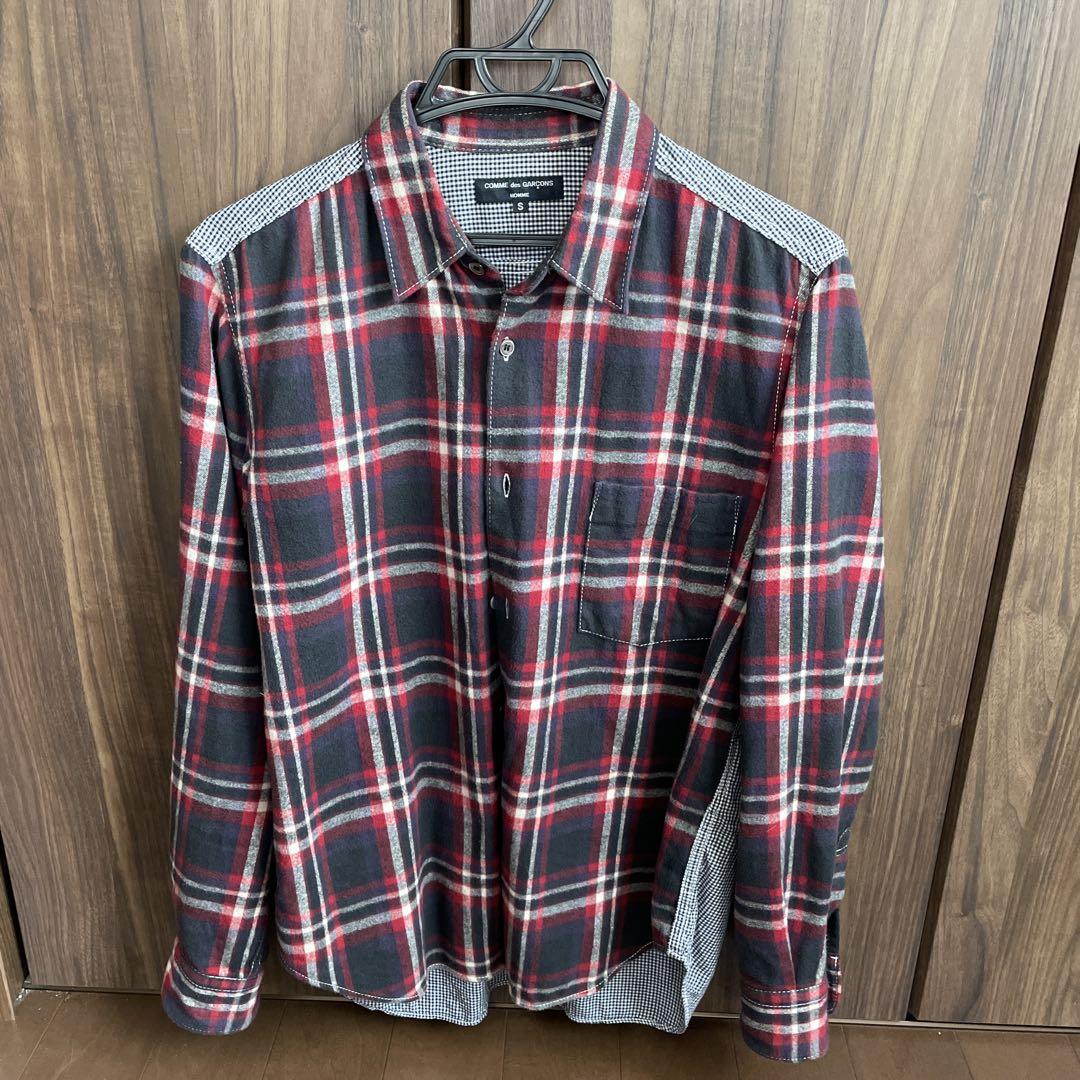 COMME des GARÇONS チェック柄ネルシャツ S