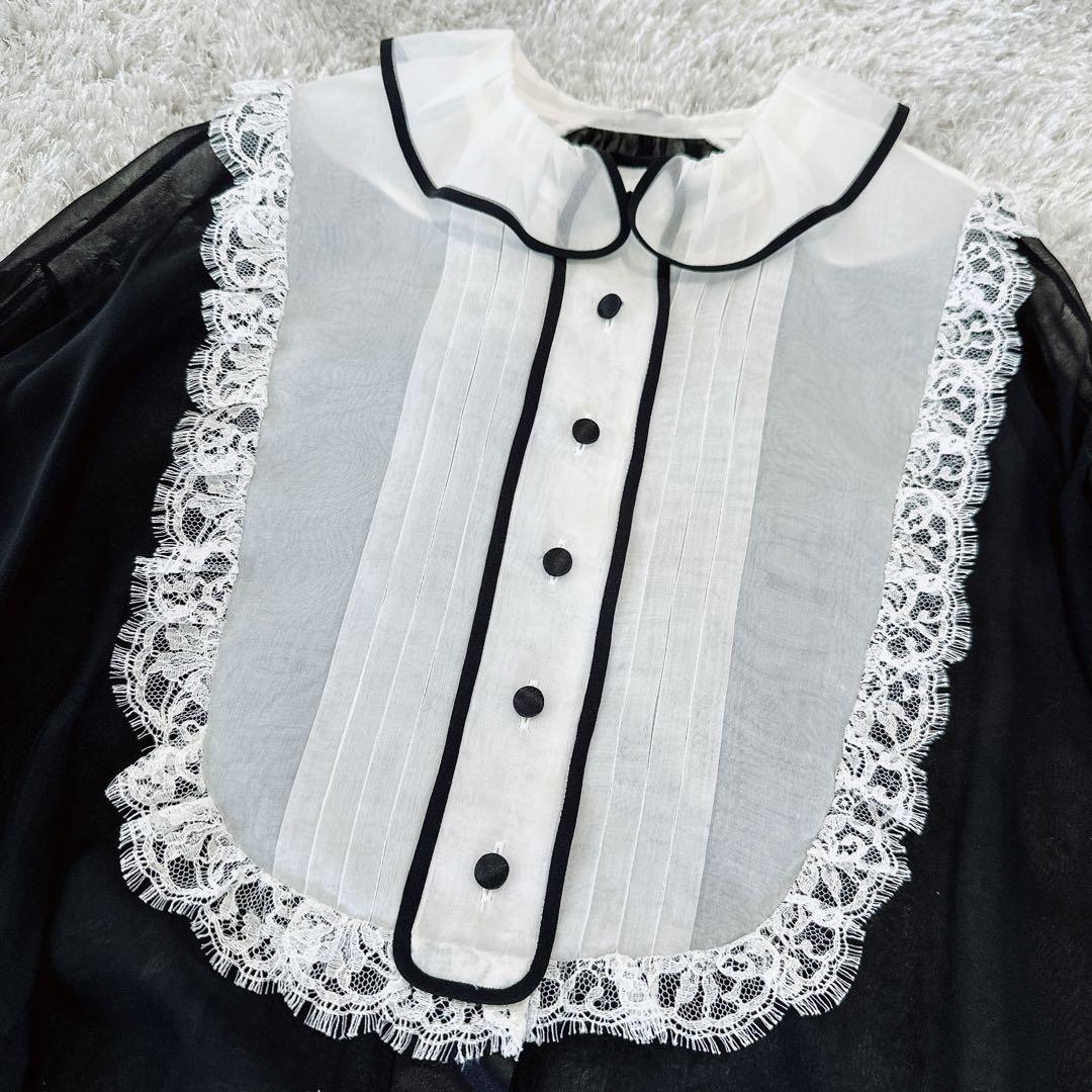 DOLCE&GABBANA 透け感　シルク　シフォン　ブラウス