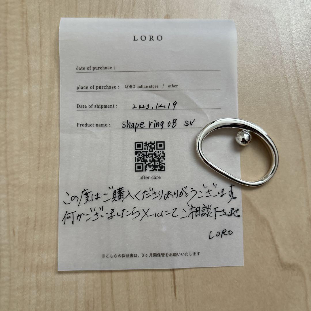 アクセサリー LORO shape ring 08 shape ring 08｜LORO(ロロ)公式通販