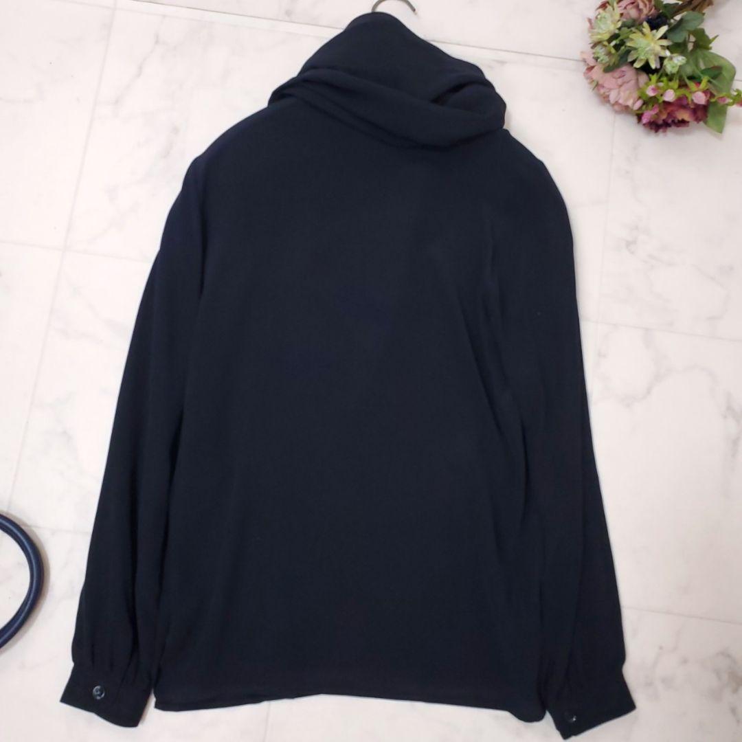 極美品✨サンローランパリ シルク100% ブラウス ショール付 ブラック S 極美品✨サンローランパリ シルク100% ブラウス ショール付