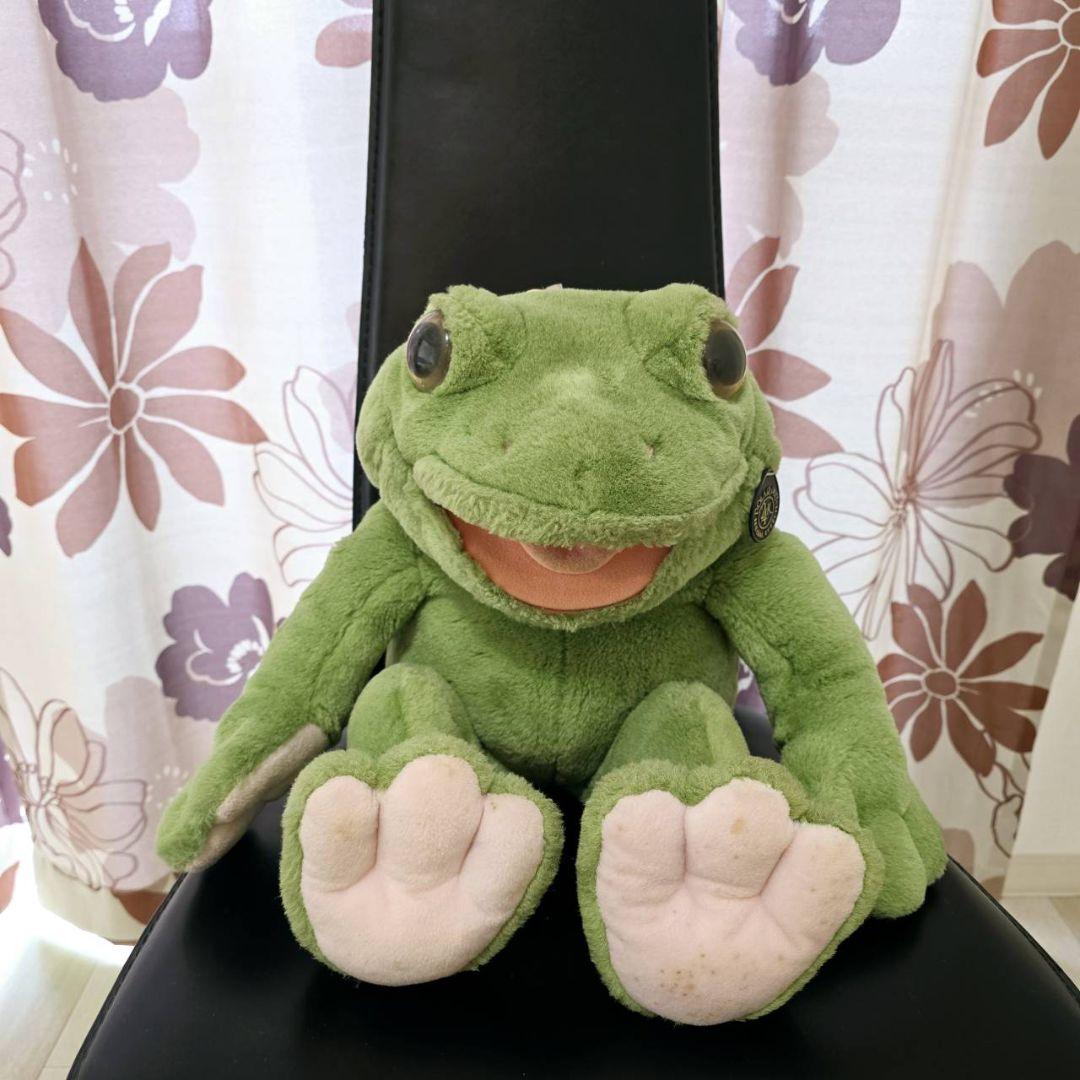 プレイトーキン　カエル　ぬいぐるみ　ビッグサイズ　パペット　ヴィンテージ　希少品 プレイトーキン カエル ぬいぐるみ ビッグサイズ パペット