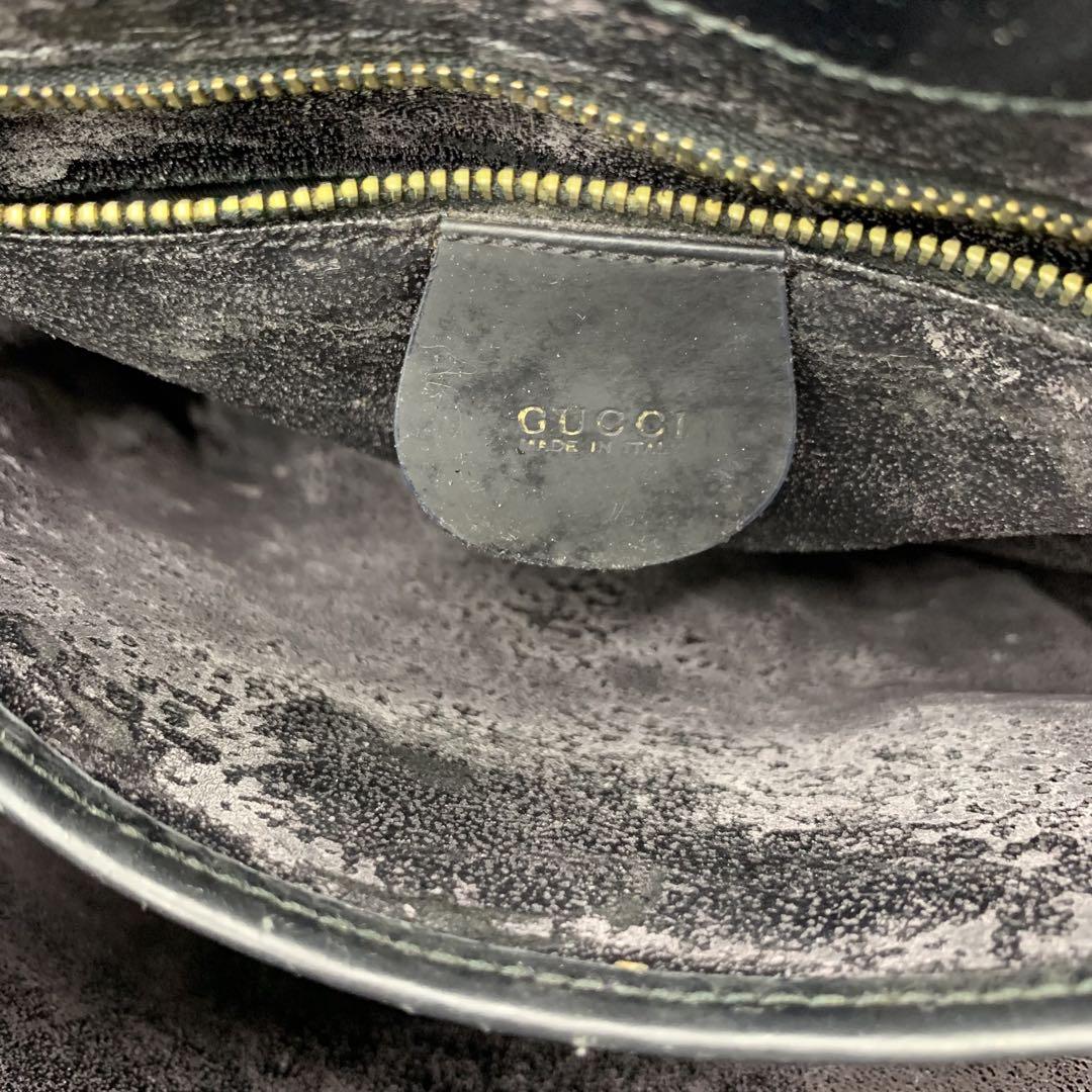 GUCCI グッチ　ハンドバッグ　レザー　黒　ブラック　保存袋