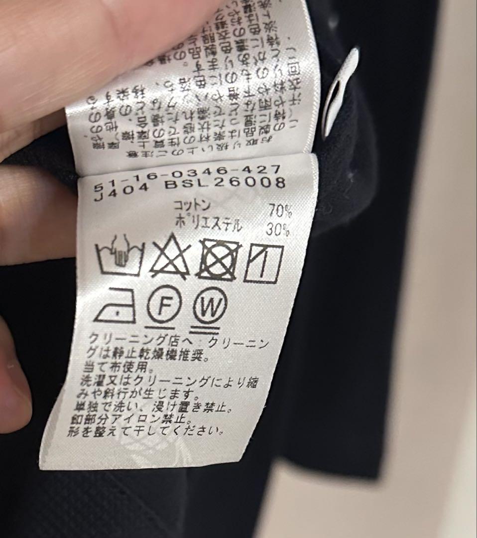 ビームス ライツ コットンポリエステル ダブルブレスト 紺ブレ