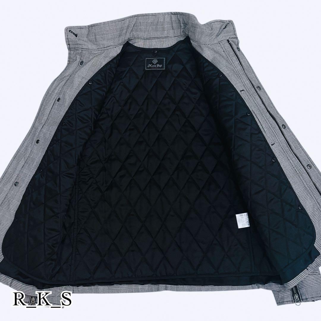 Men's Bigi スタンドカラー ジャケット 千鳥 キルティング グレー L