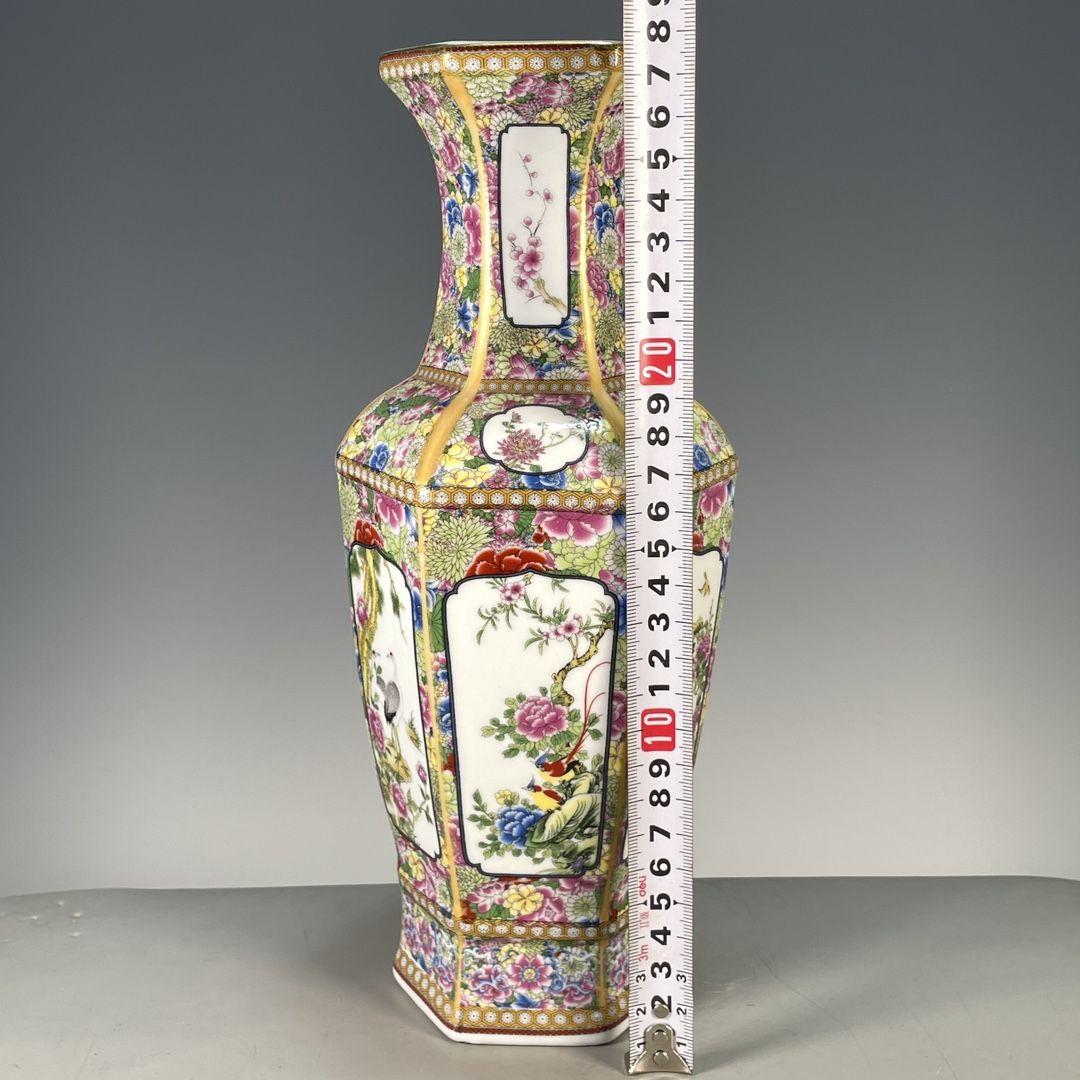 パステルの花鳥賞瓶 装飾品 収集品 美品 景徳鎮 陶磁器 工芸品 美術品 置物 卸し売り景徳鎮陶器の壺中国の新しい陶器の壺景徳鎮の骨董品