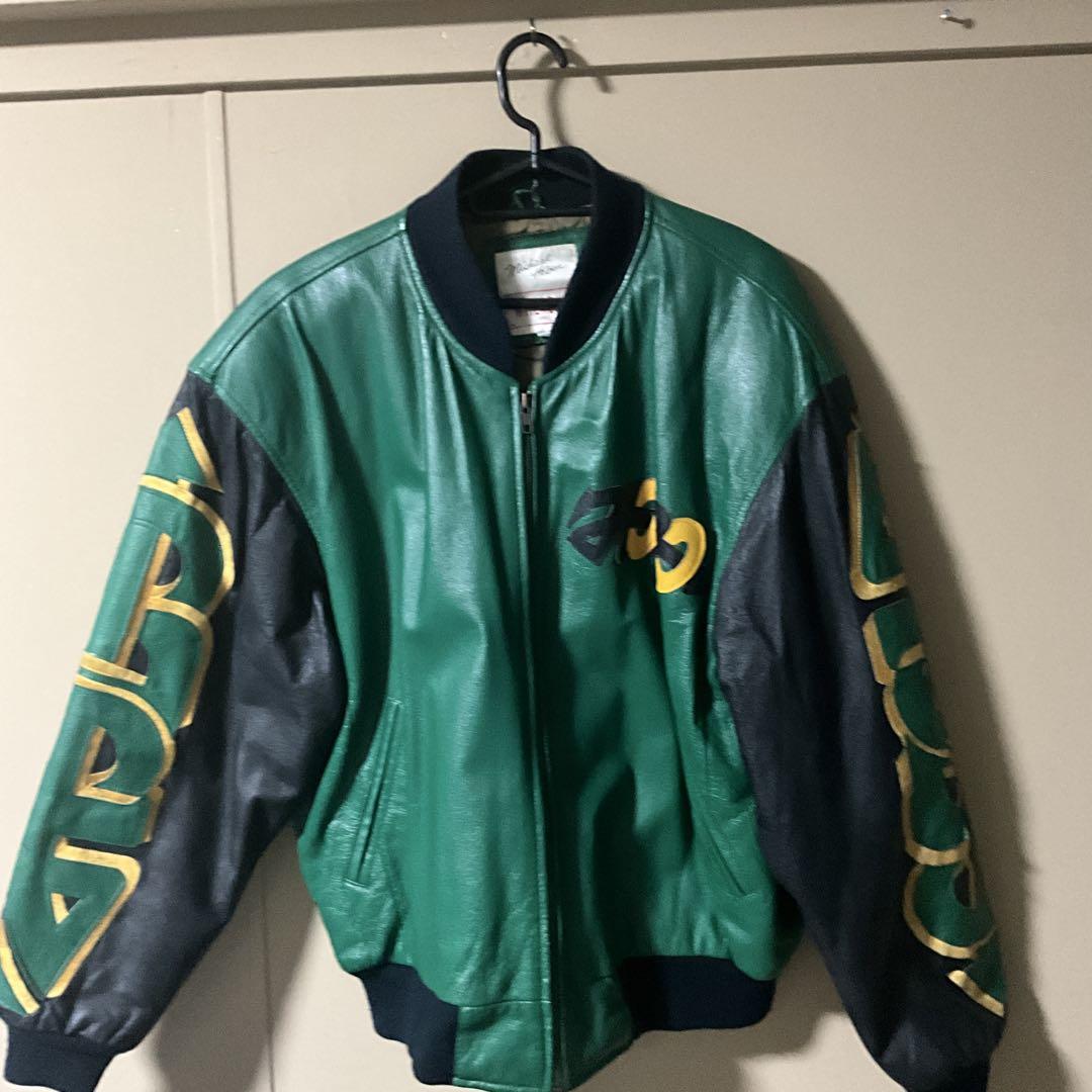 オゾンフレンドリー レザーボンバージャケット 30年前ハワイで購入