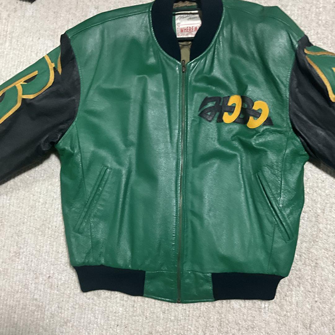 オゾンフレンドリー レザーボンバージャケット 30年前ハワイで購入