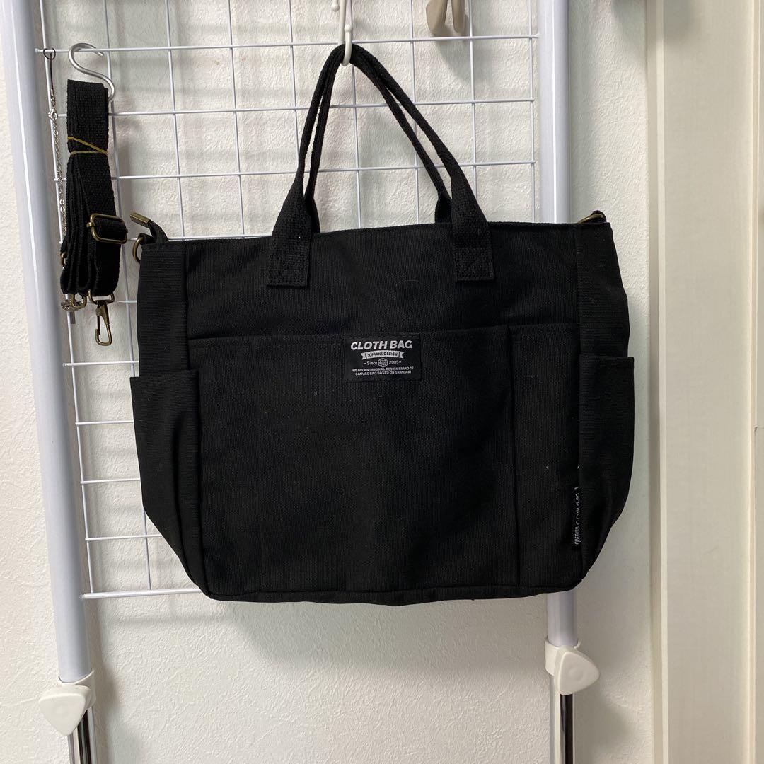 ブラック トートバッグ 布製 4,550円